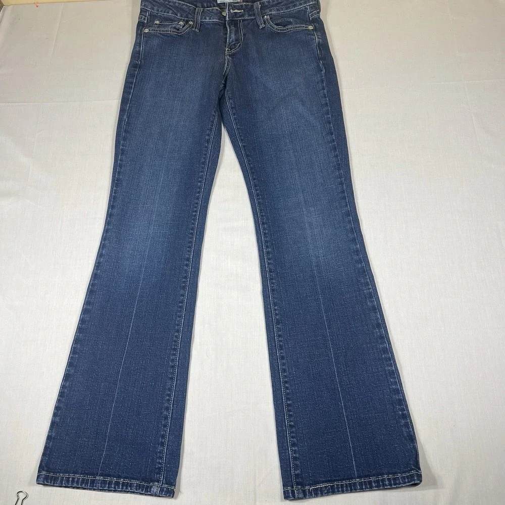 Levis 545 Low Boot Cut Jeans Womens Size 4M Blue Stretch Denim